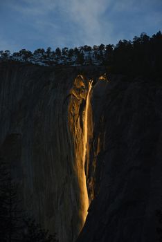 horsetail firefalls at yosemite national park