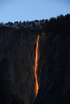 horsetail firefalls at yosemite national park