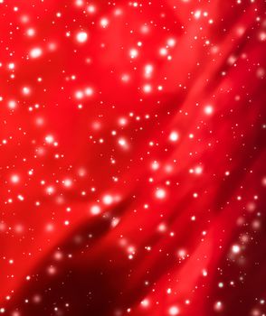 Branding, magic and festive concept - Christmas, New Years and Valentines Day red abstract background, holidays card design, shiny snow glitter as winter season sale backdrop for luxury beauty brand