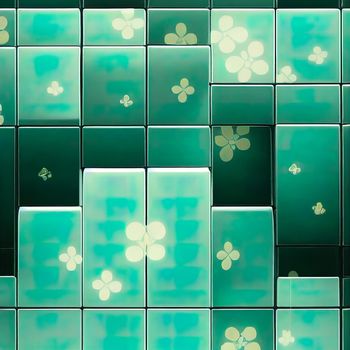 Lucky charm square banner background of 3D render, suitable for social media post and web internet ads.