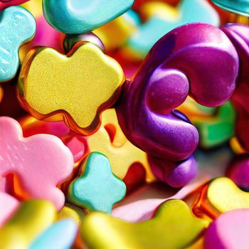 Lucky charm square banner background of 3D render, suitable for social media post and web internet ads.