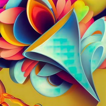 Lucky charm square banner background of 3D render, suitable for social media post and web internet ads.