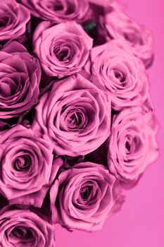 Blooming rose, flower blossom and Valentines Day gift concept - Luxury bouquet of purple roses, flowers in bloom as floral holiday background