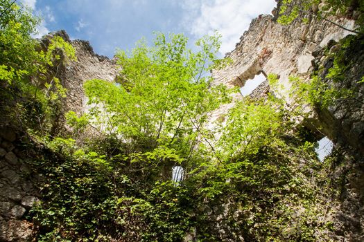 Ruins of ancient old town in Samobor, Croatia.