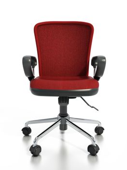 Office chair isolated on white background. 3D illustration.