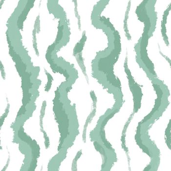 Seamless hand drawn green mint abstract geometric pastel pattern. Mid century modern trendy fabric print, line curve minimalist background for wallpaper wrapping paper textile