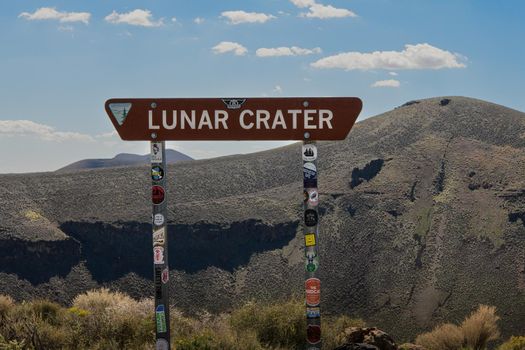 Lunar Crater Sign for Extinct Volcanic Cone Nevada