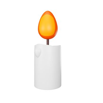 3d rendering of candle halloween icon