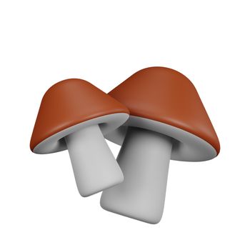 3d rendering mushroom thanksgiving icon