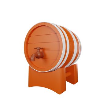 3d rendering drum wine thanksgiving icon