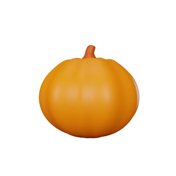 3d rendering of pumpkin thanksgiving icon