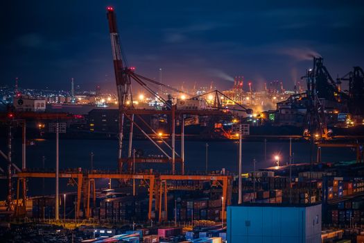 Corporation in the Keihin Industrial Zone (shooting from Kawasaki Marien). Shooting Location: Kawasaki City, Kanagawa Prefecture