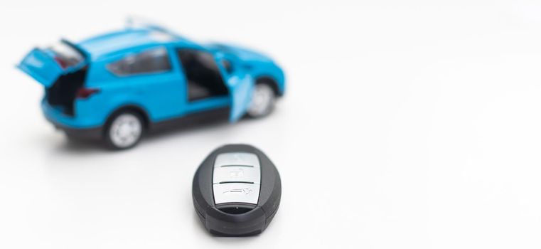 toy car keys with alarm fob. rent a car, buying a car.