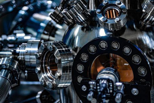 Image of vacuum equipment and experiment equipment. Shooting Location: Tskuba-city, Ibaraki-pref