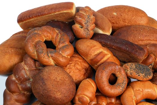 bread isolation on the white background