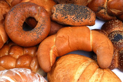 bread isolation on the white background