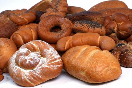 bread isolation on the white background