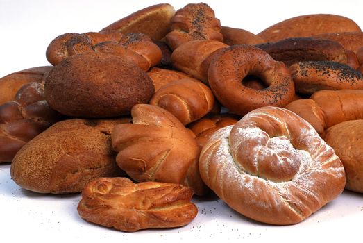 bread isolation on the white background