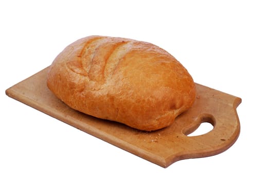 assorted breads isolated on a white background.