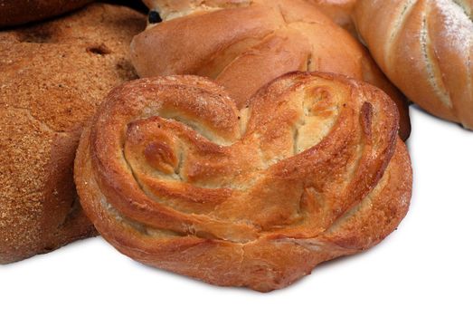 bread isolation on the white background