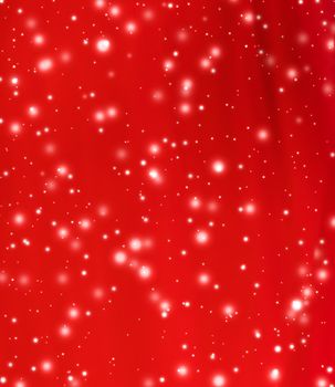 Branding, magic and festive concept - Christmas, New Years and Valentines Day red abstract background, holidays card design, shiny snow glitter as winter season sale backdrop for luxury beauty brand