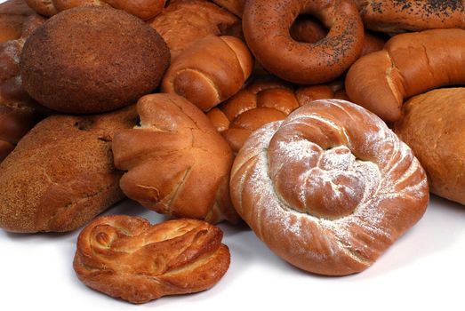 bread isolation on the white background