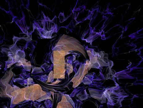 Imaginatory lush fractal texture image abstract background