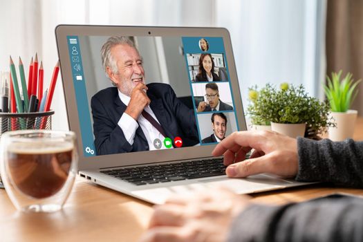 Business people on video conference for modish virtual group meeting of corprate business office workers