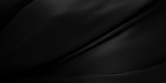 Black fabric background with copy space 3d render