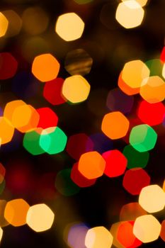 Defocus of Christmas lights.