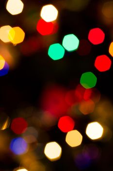 Defocus of Christmas lights.