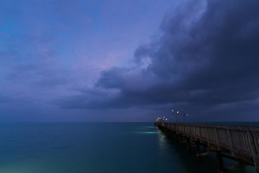 Sunrise over Queen Isabella Causeway Bridge, TX.
