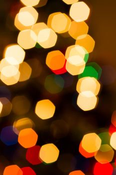 Defocus of Christmas lights.