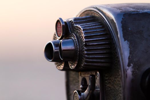 A coin operated view finder in tourist location.