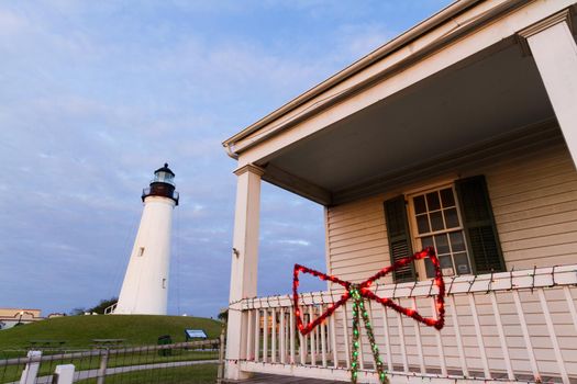 Port Isabel Lighthouse near South Parde Island, TX.