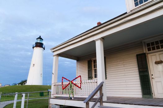 Port Isabel Lighthouse near South Parde Island, TX.