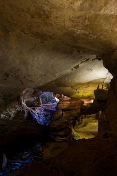 Limestones formations of Guadeloupe Mountains' Carlsbad Caverns.