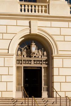 Front door od US Post Office in San Antonio, TX.