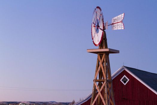 Old Red Barn at the 17mile House Farm Park, Colorado.