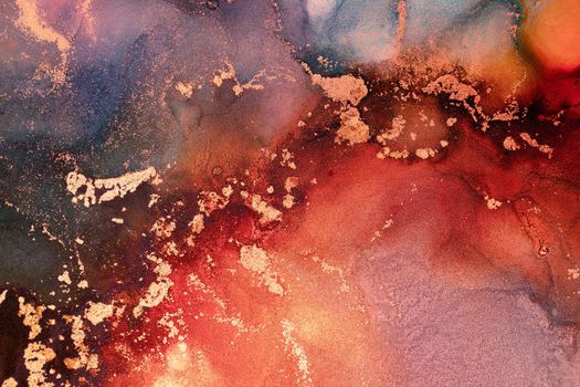 Burning abstract background from marble ink art of exquisite original painting . Painting was painted on high quality paper texture to create smooth marble background pattern of ombre alcohol ink .