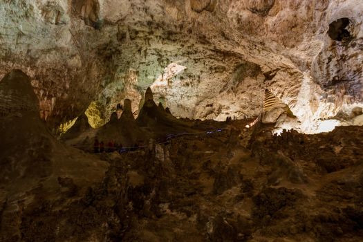 Limestones formations of Guadeloupe Mountains' Carlsbad Caverns.