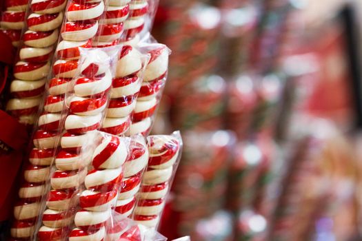 Gourmet hard candies for Christmas holidays.