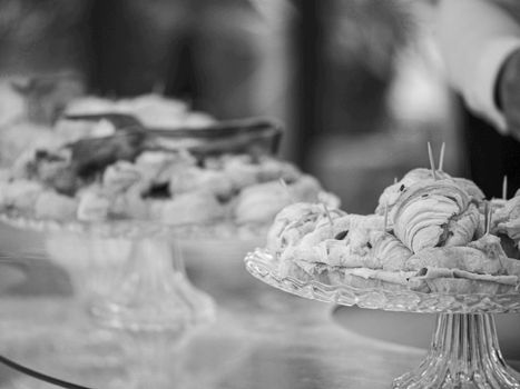 tasty snacks and sandwiches for a party wedding celebration