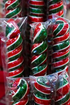 Gourmet hard candies for Christmas holidays.