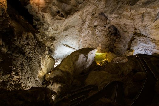 Limestones formations of Guadeloupe Mountains' Carlsbad Caverns.