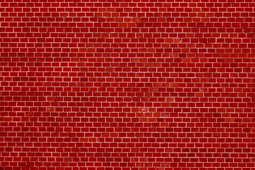 Old Red Brick Wall. An ancient fortress. Medieval red brick building. Big Brick wall background texture.