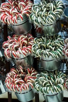 Gourmet hard candies for Christmas holidays.