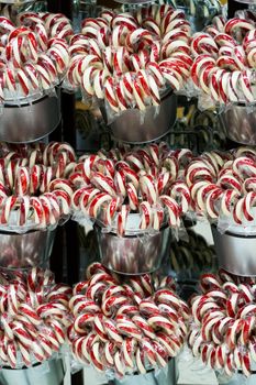 Gourmet hard candies for Christmas holidays.