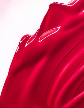 Glossy red cosmetic texture as beauty make-up product background, skincare cosmetics and luxury makeup brand design concept