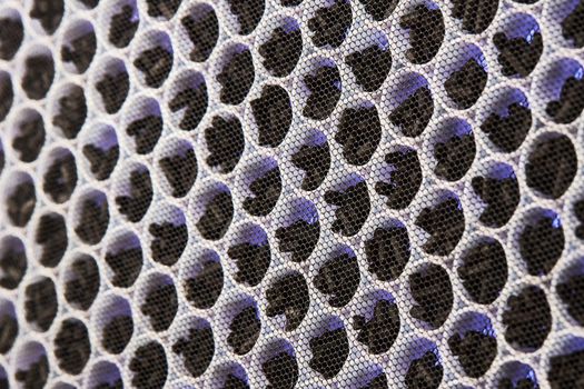 Multi-stage air filter with UV radiation and activated carbon granules. Air purification and disinfection system. HEPA filter for health, protection from Allergies, dust, viruses and bacteria.